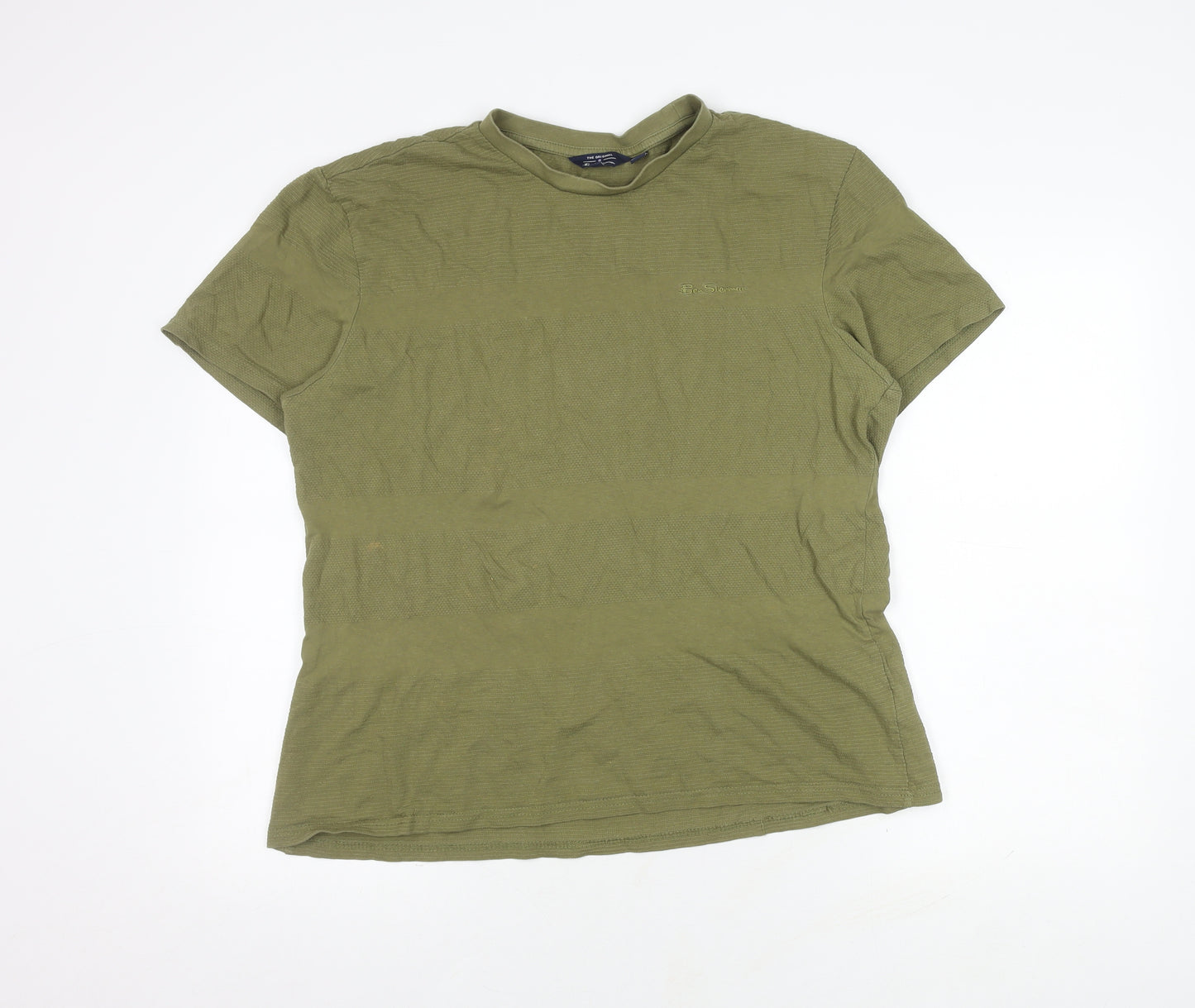 Ben Sherman Men's Green T-shirt, Size Large.