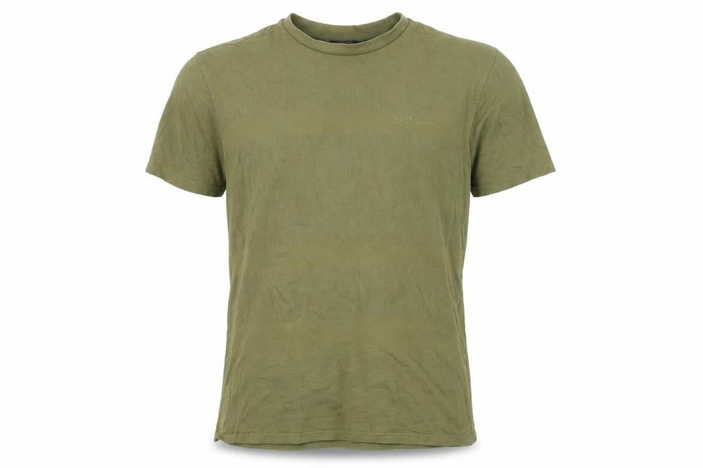 Front view of Ben Sherman Men's Green T-shirt, Size Large.