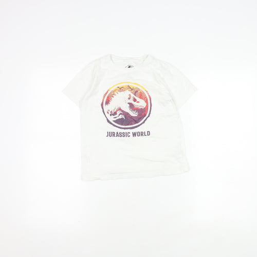 Primark Boys' White Jurassic World T-Shirt 7-8 Years