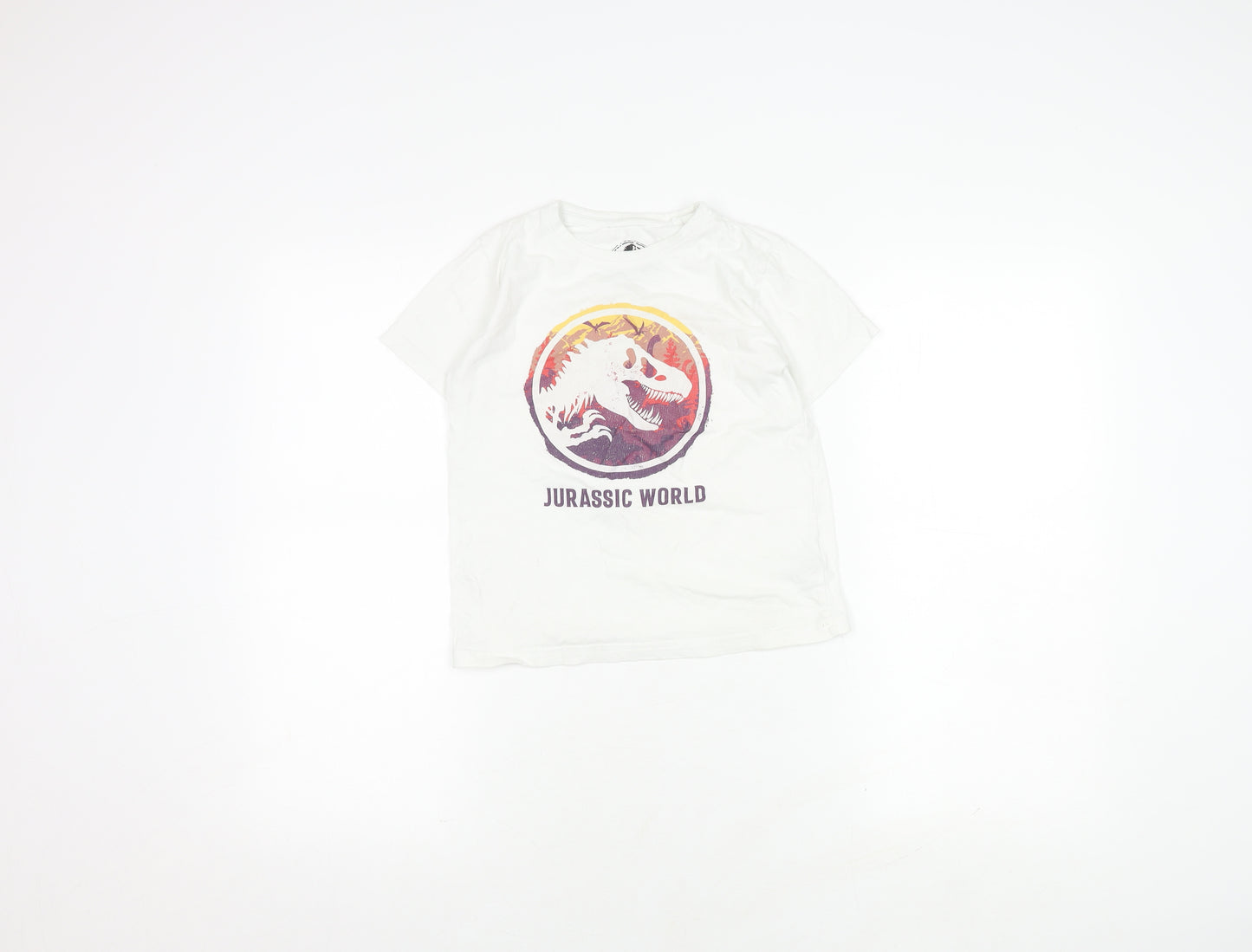 Primark Boys' White Jurassic World T-Shirt 7-8 Years
