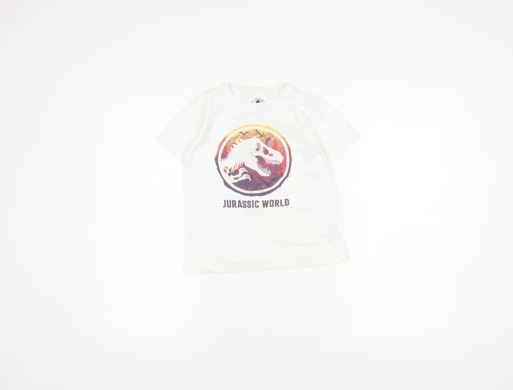 Primark Boys' White Jurassic World T-Shirt 7-8 Years