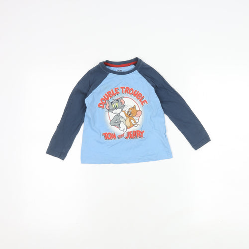 Boys Tom & Jerry Blue Long Sleeve T-Shirt 2-3 Years