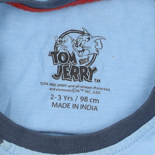 Boys Tom & Jerry Blue Long Sleeve T-Shirt 2-3 Years