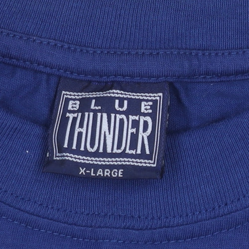 Blue Thunder Men's XL Blue Graphic T-Shirt