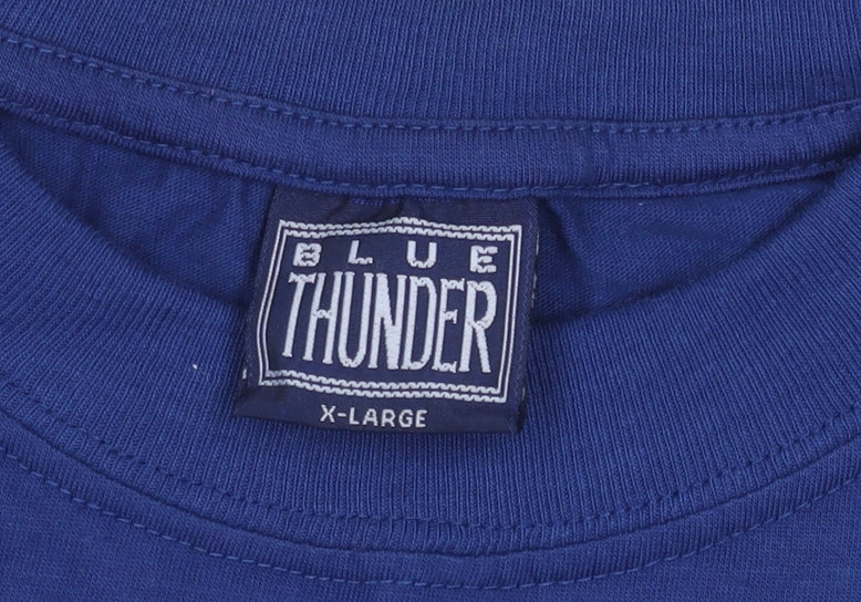 Blue Thunder Men's XL Blue Graphic T-Shirt