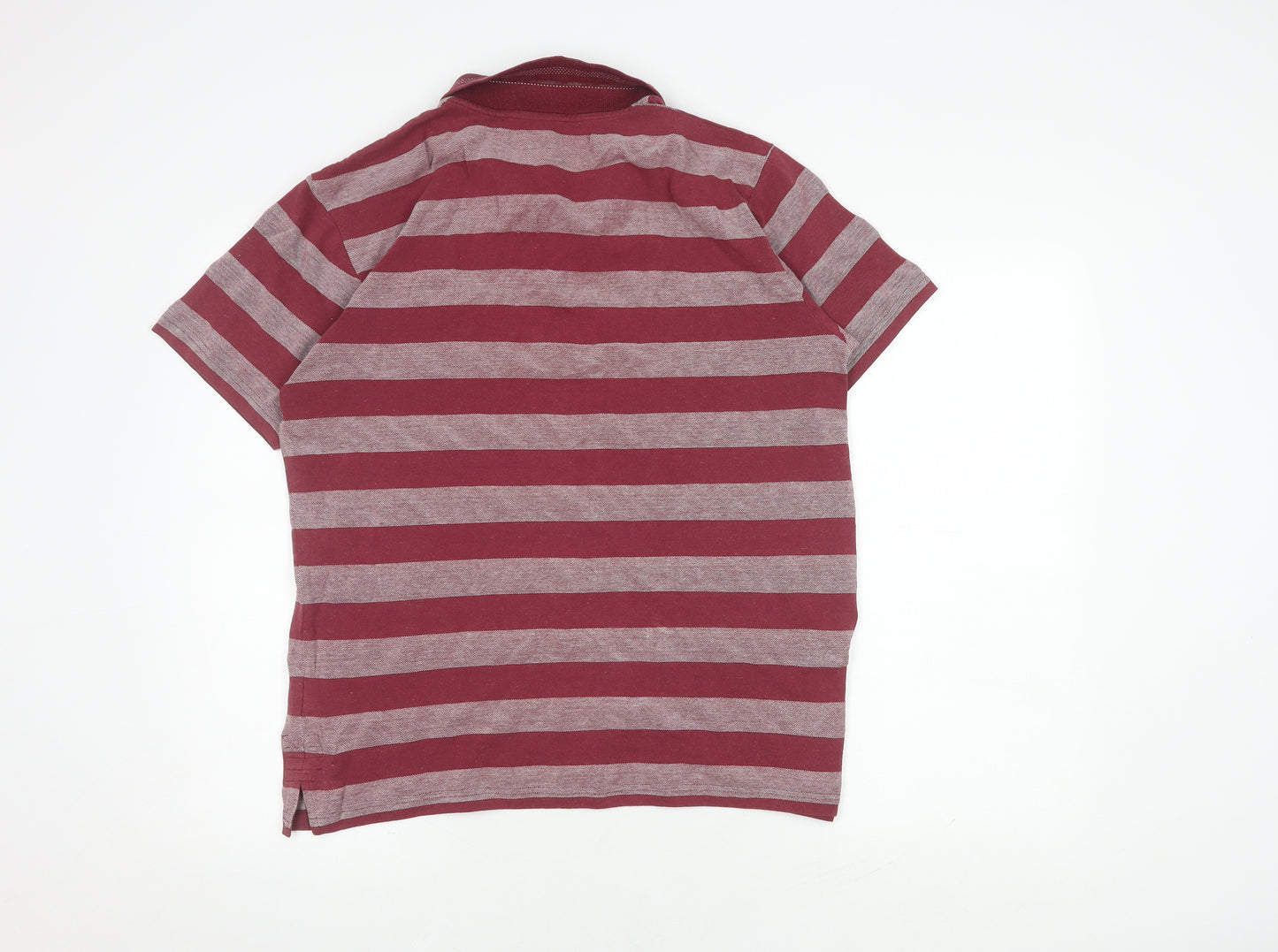 LFC Men's Red Striped Polo Shirt M