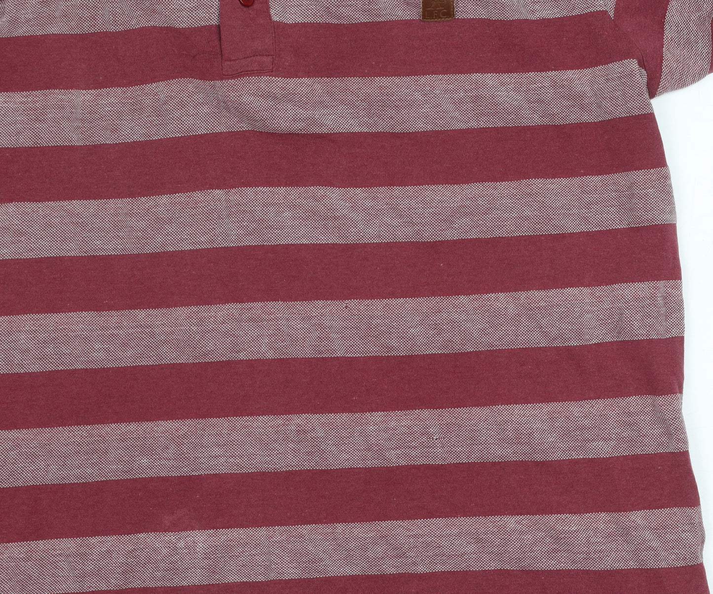 LFC Men's Red Striped Polo Shirt M
