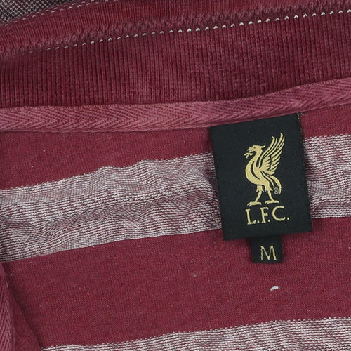 LFC Men's Red Striped Polo Shirt M