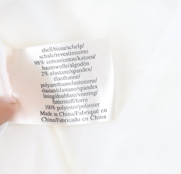 Laura Ashley Women's White Trench Coat Size 14