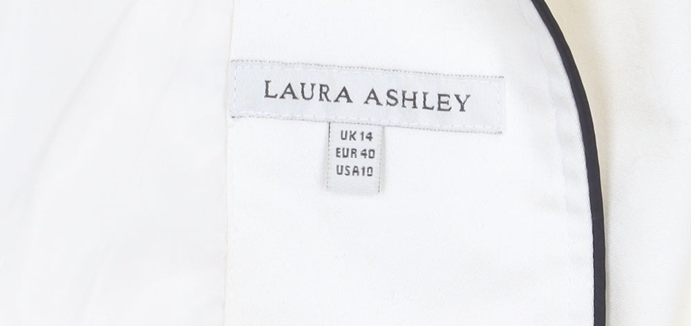Laura Ashley Women's White Trench Coat Size 14