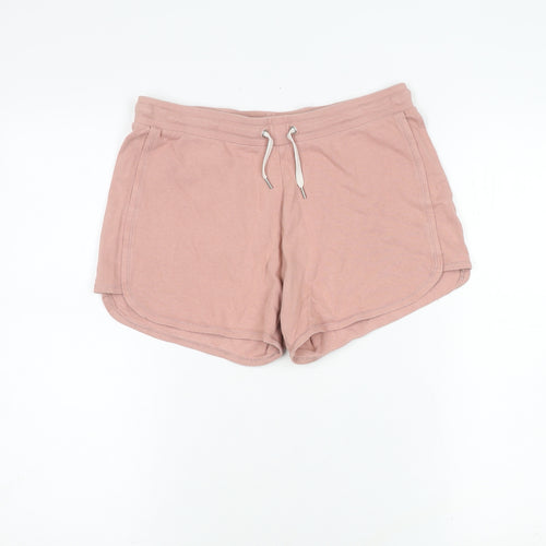 ASOS Women's Pink Sweat Shorts S, Casual Cotton Drawstring