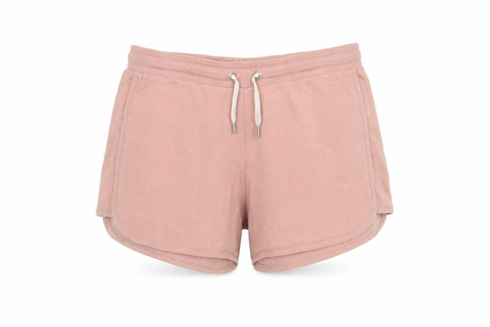 Front view of ASOS Women's Pink Sweat Shorts S, Casual Cotton Drawstring