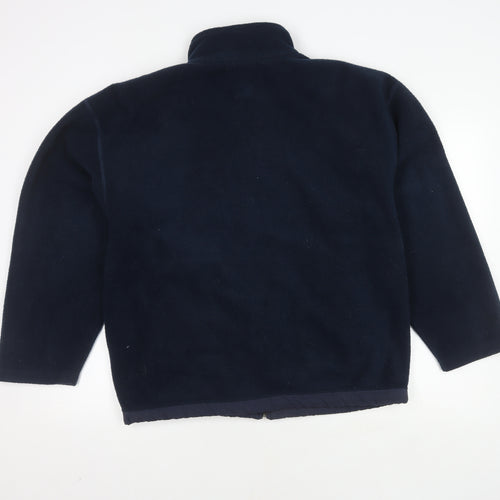 Lacoste Men's Blue Fleece Jacket S Stand-Up Collar