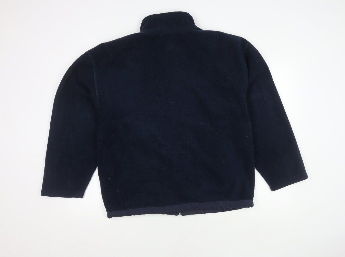 Lacoste Men's Blue Fleece Jacket S Stand-Up Collar