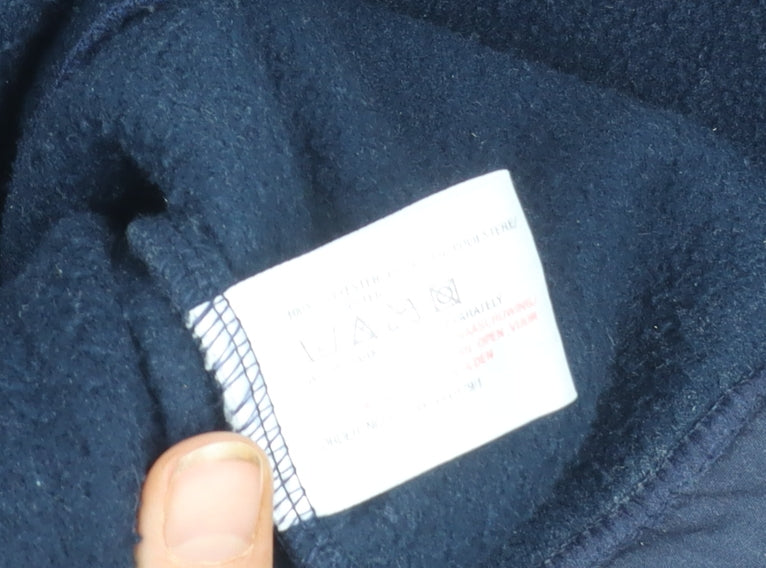 Lacoste Men's Blue Fleece Jacket S Stand-Up Collar