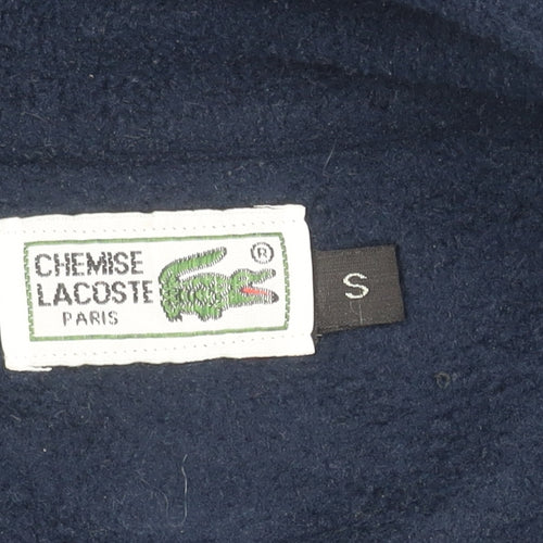 Lacoste Men's Blue Fleece Jacket S Stand-Up Collar
