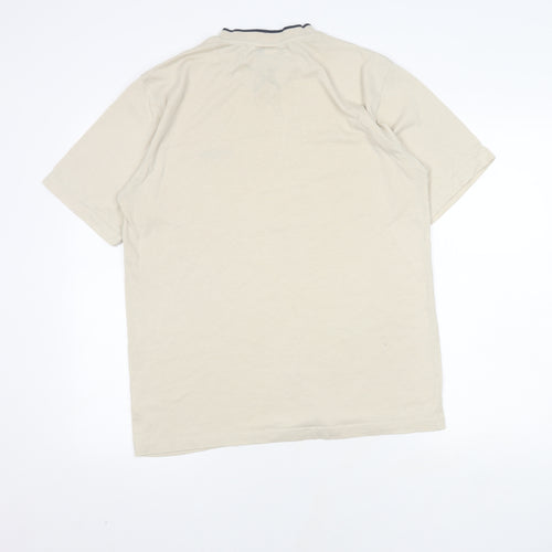Umbro Beige Unisex Medium V-Neck T-Shirt
