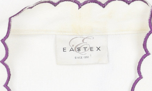 Eastex Women's White Embroidered Blouse - Size 12
