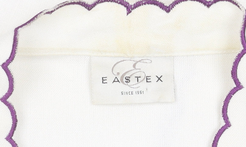 Eastex Women's White Embroidered Blouse - Size 12
