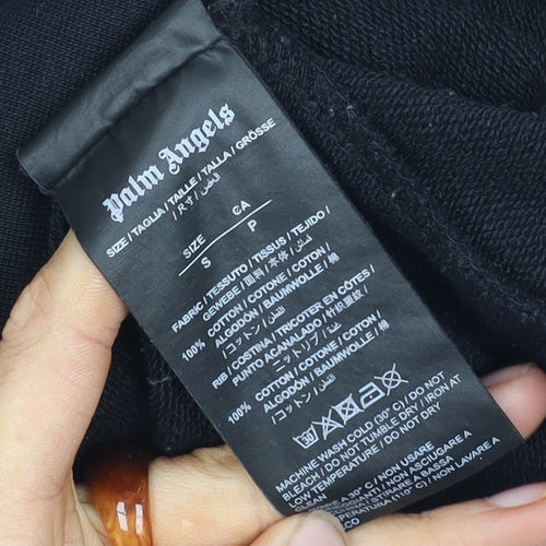 Palm Angels Men's Black Hoodie S Pullover Logo