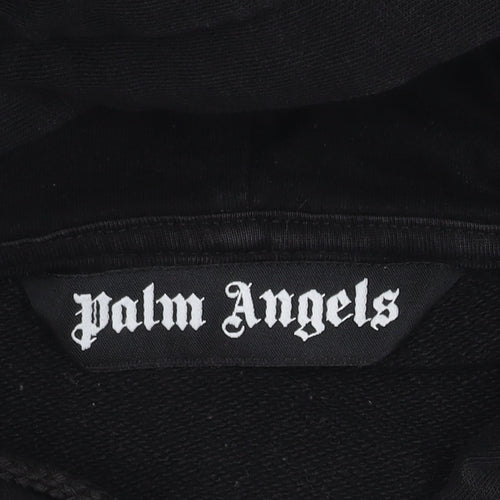 Palm Angels Men's Black Hoodie S Pullover Logo