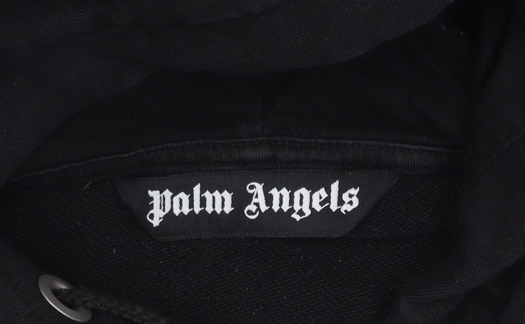 Palm Angels Men's Black Hoodie S Pullover Logo