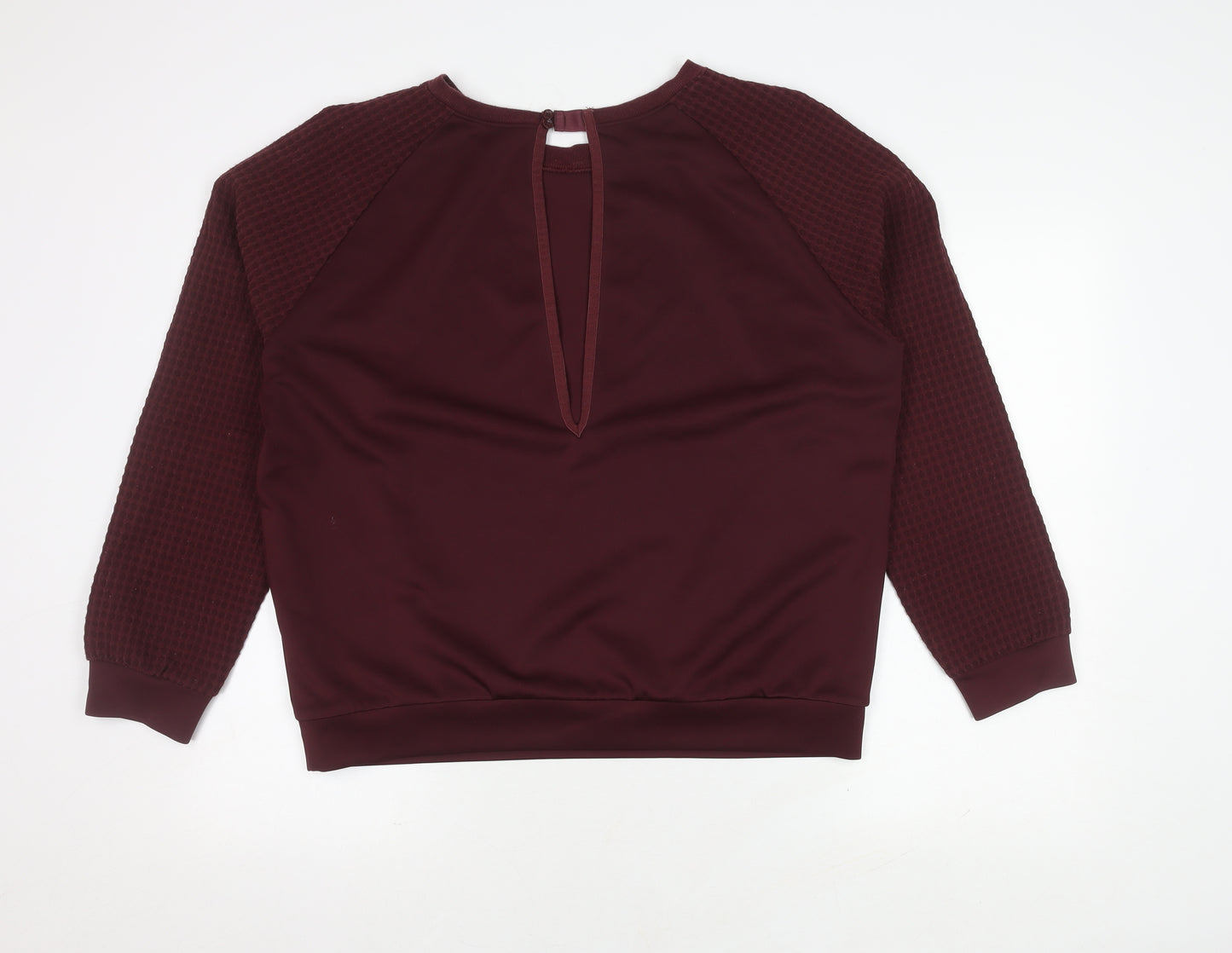 United Colors of Benetton Women's Purple Polyester Blend Pullover Jumper Size L