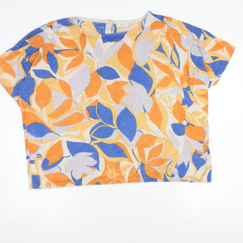 Fat Face Women's Multicoloured Floral T-Shirt UK 18