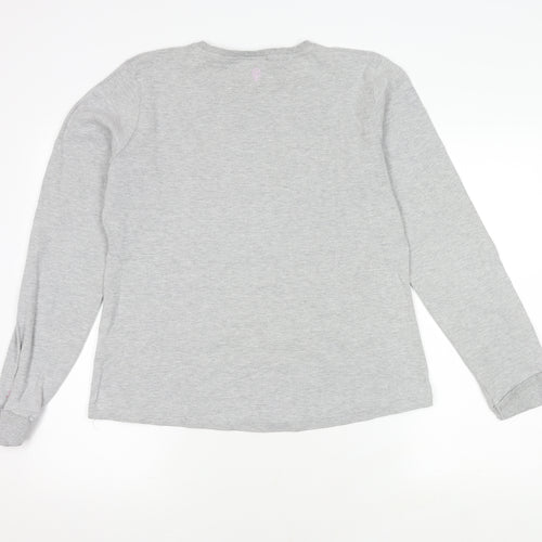 Fat Face Women's Grey Cotton Graphic Print Sweatshirt Size 14