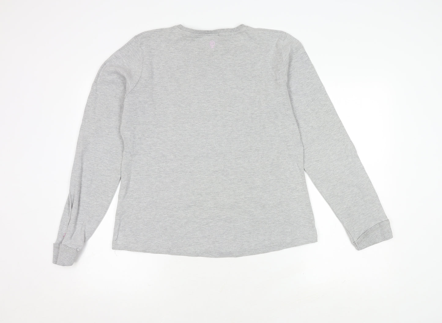 Fat Face Women's Grey Cotton Graphic Print Sweatshirt Size 14