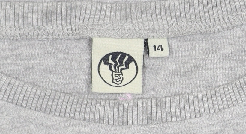 Fat Face Women's Grey Cotton Graphic Print Sweatshirt Size 14