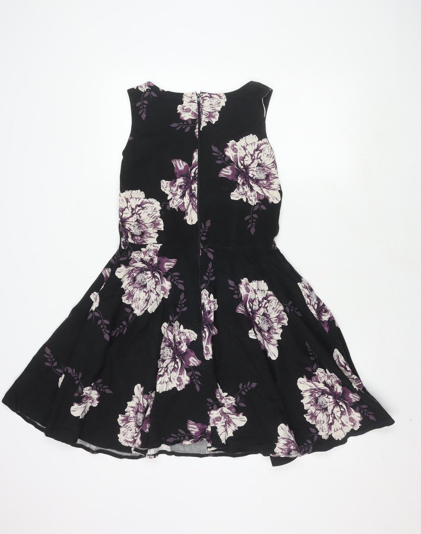 Apricot Women's Black Floral Dress UK 10