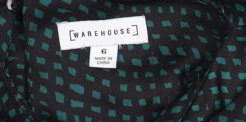 Warehouse Black Polyester Dress Size 6 Women's