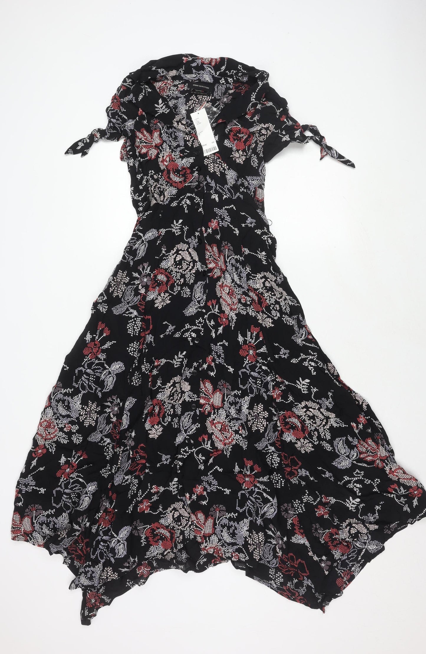 Urban Outfitters Women's Black Floral Dress - Size S