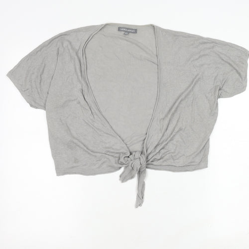 Laura Ashley Women's Grey Shrug, Size 12, Short Sleeve