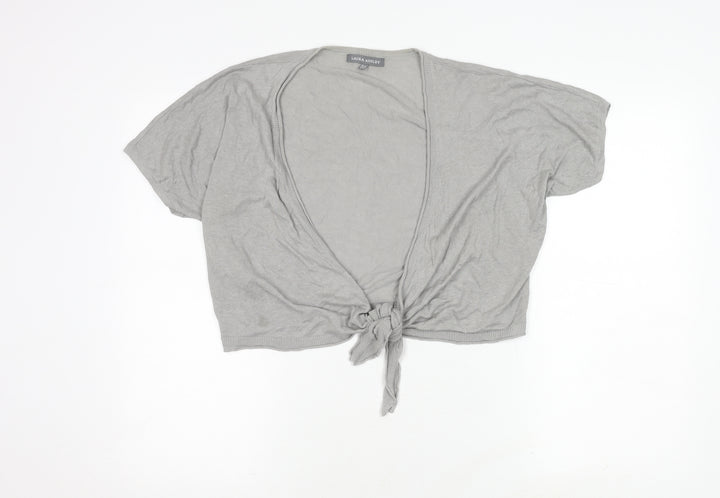 Laura Ashley Women's Grey Shrug, Size 12, Short Sleeve