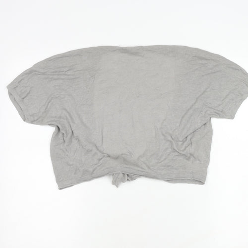 Laura Ashley Women's Grey Shrug, Size 12, Short Sleeve