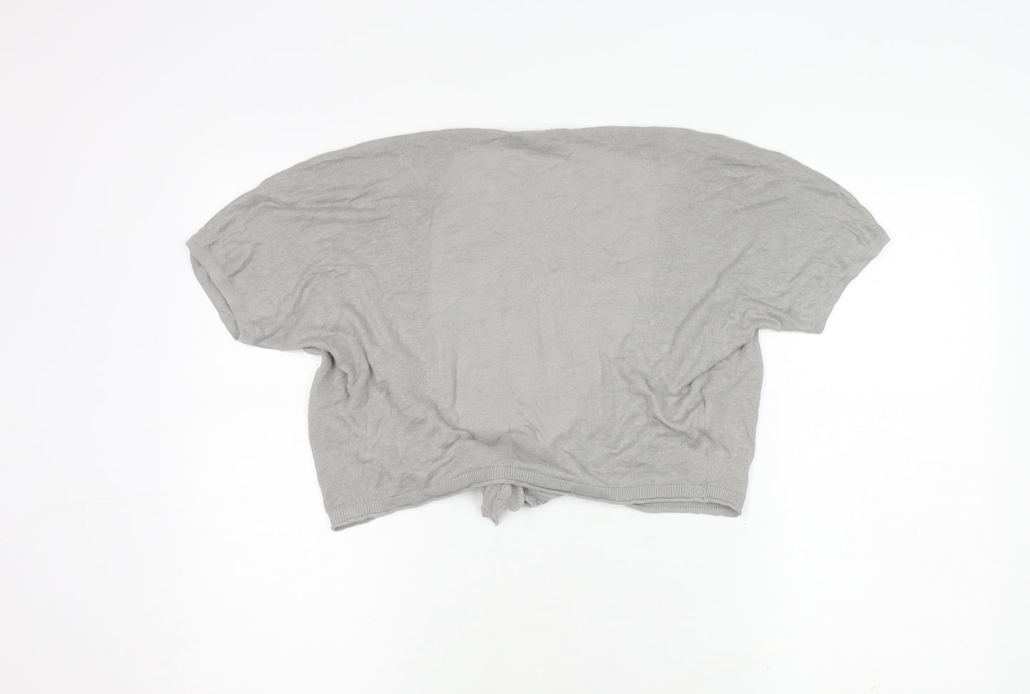 Laura Ashley Women's Grey Shrug, Size 12, Short Sleeve