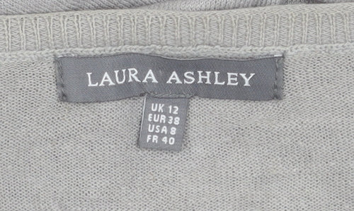 Laura Ashley Women's Grey Shrug, Size 12, Short Sleeve