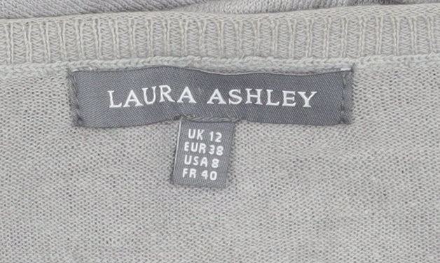 Laura Ashley Women's Grey Shrug, Size 12, Short Sleeve