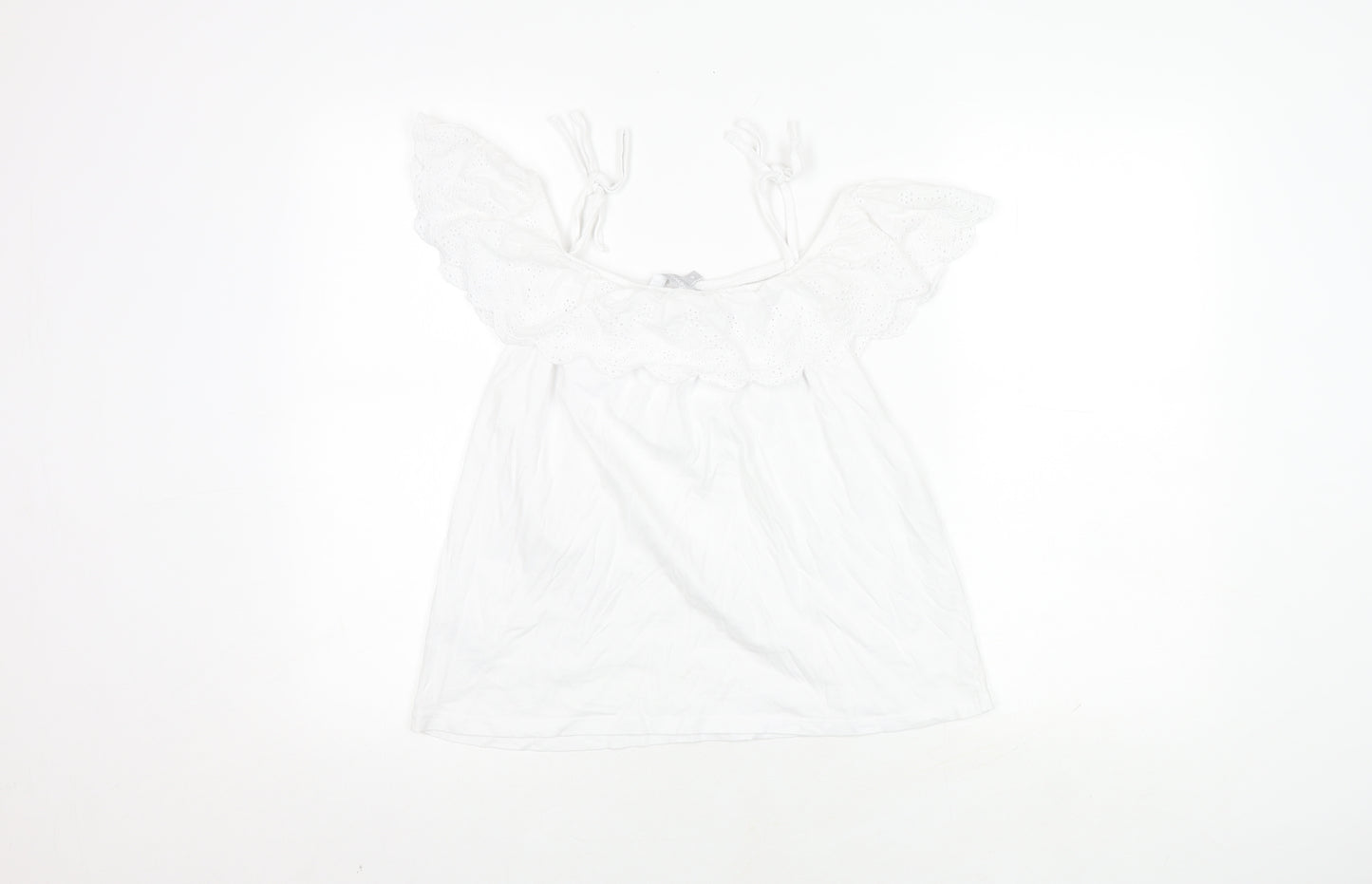 Red Herring Women's White Top Size 10 Cotton