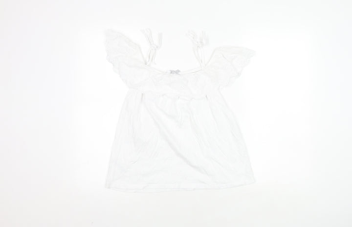 Red Herring Women's White Top Size 10 Cotton