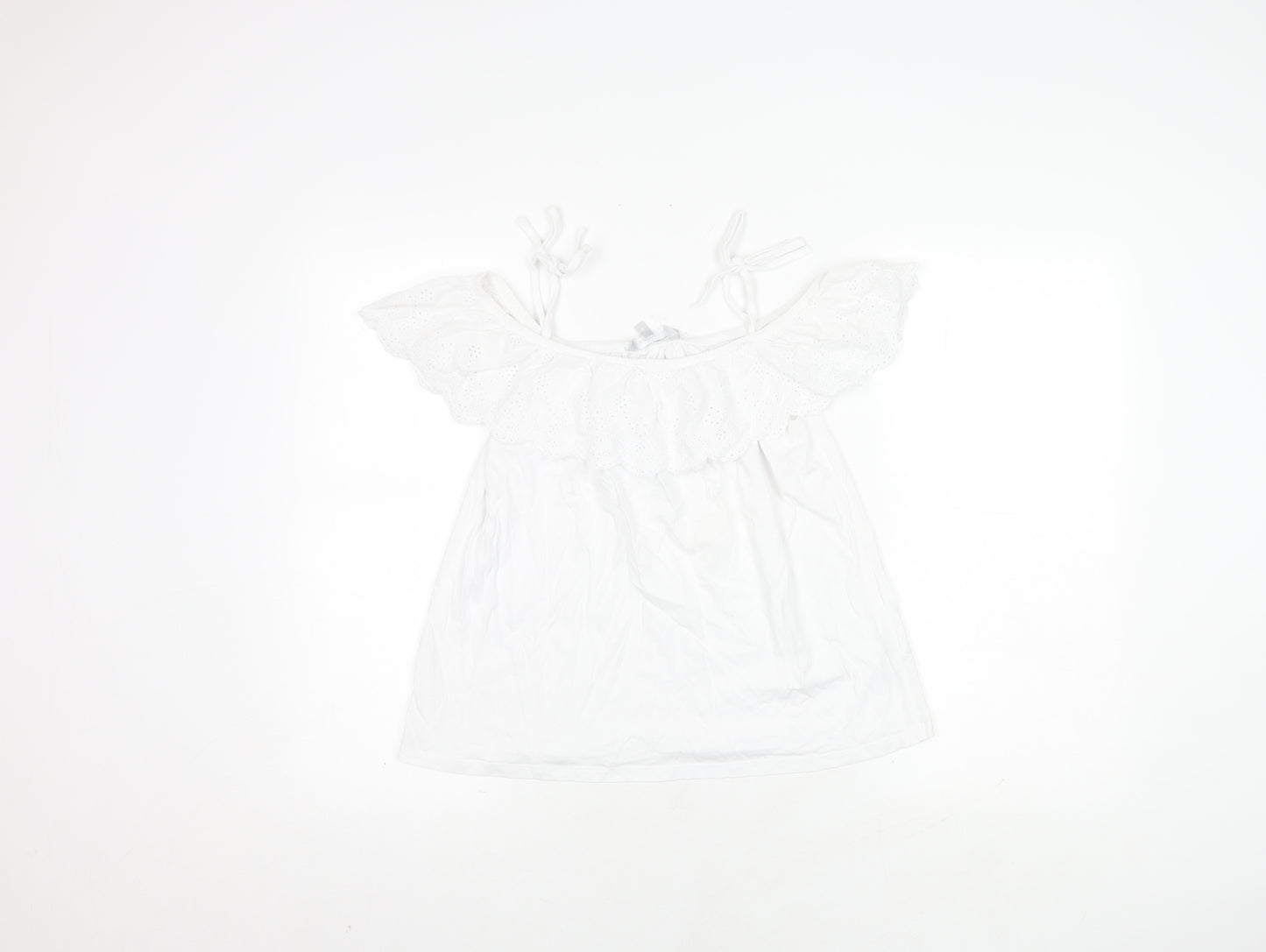 Red Herring Women's White Top Size 10 Cotton
