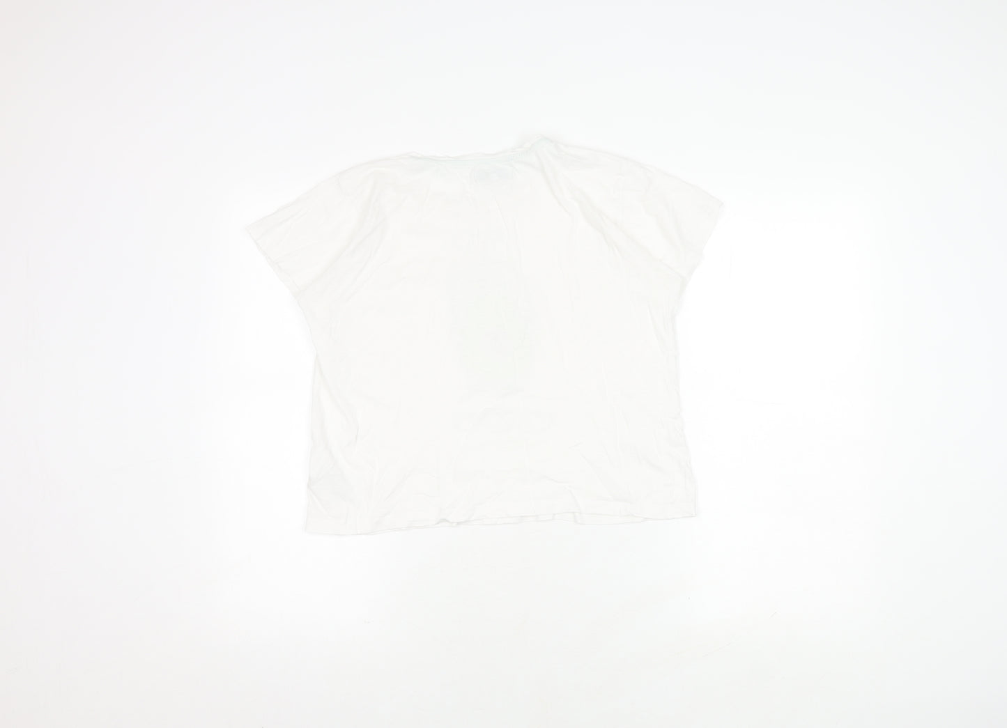 Brave Soul Women's White M T-Shirt Avocado Print