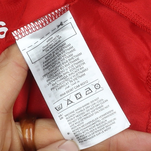 Adidas Men's Red XL Crew Neck T-Shirt