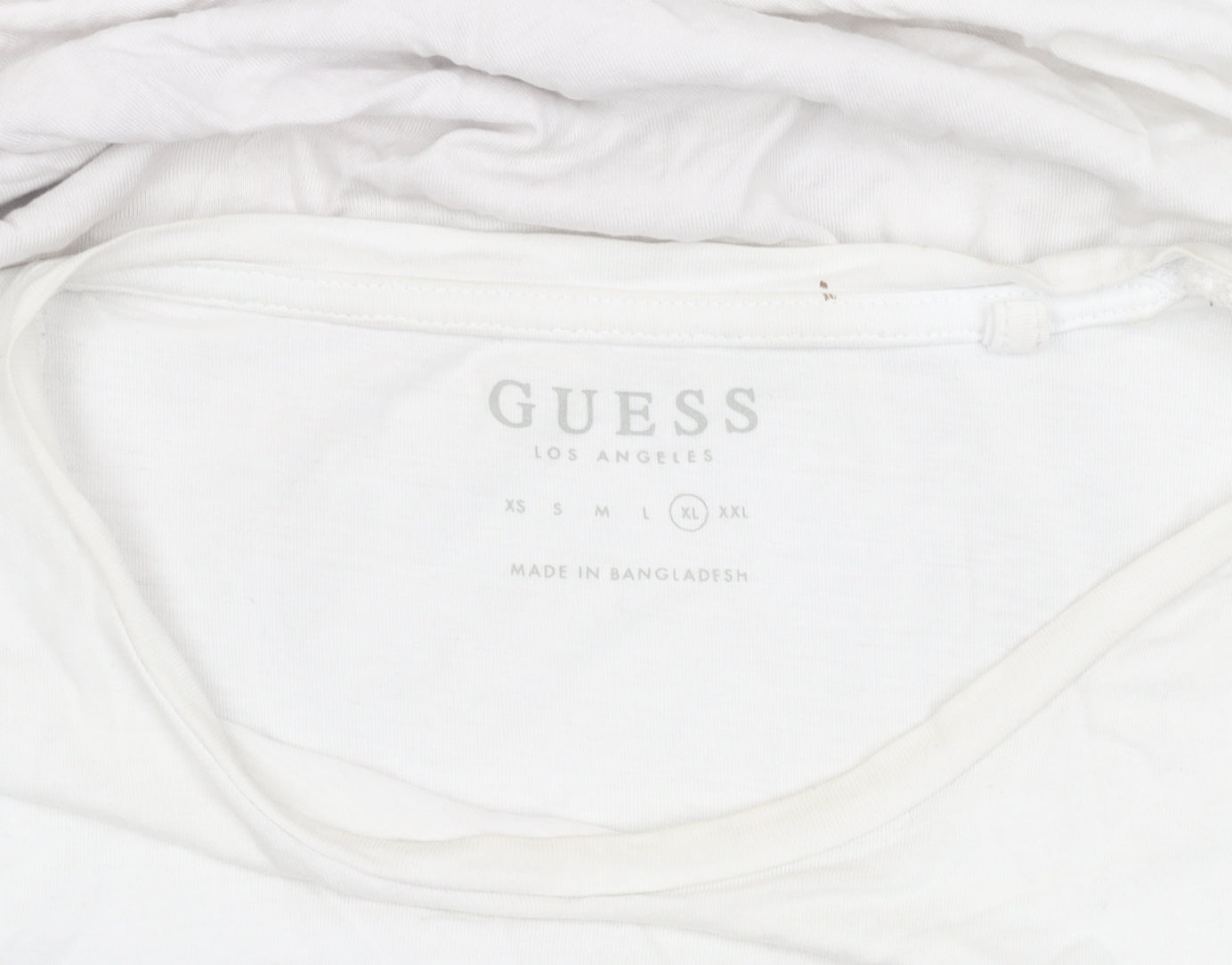 Guess Men's White Cotton Graphic Print T-Shirt XL