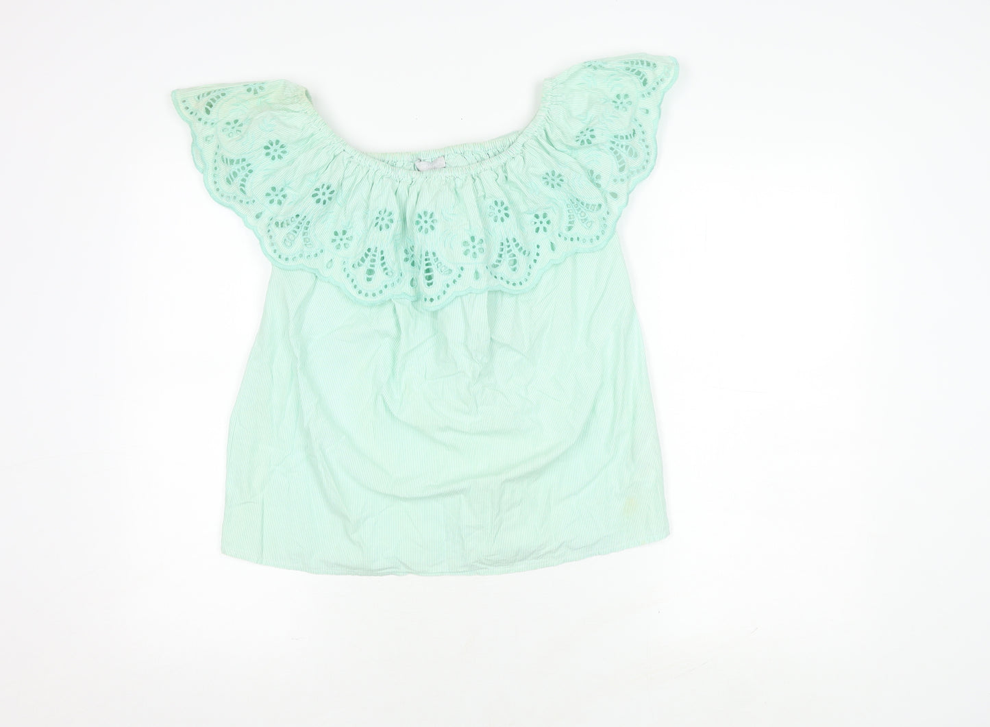 Red Herring Women's Green Off-Shoulder Top Size 10