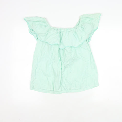 Red Herring Women's Green Off-Shoulder Top Size 10
