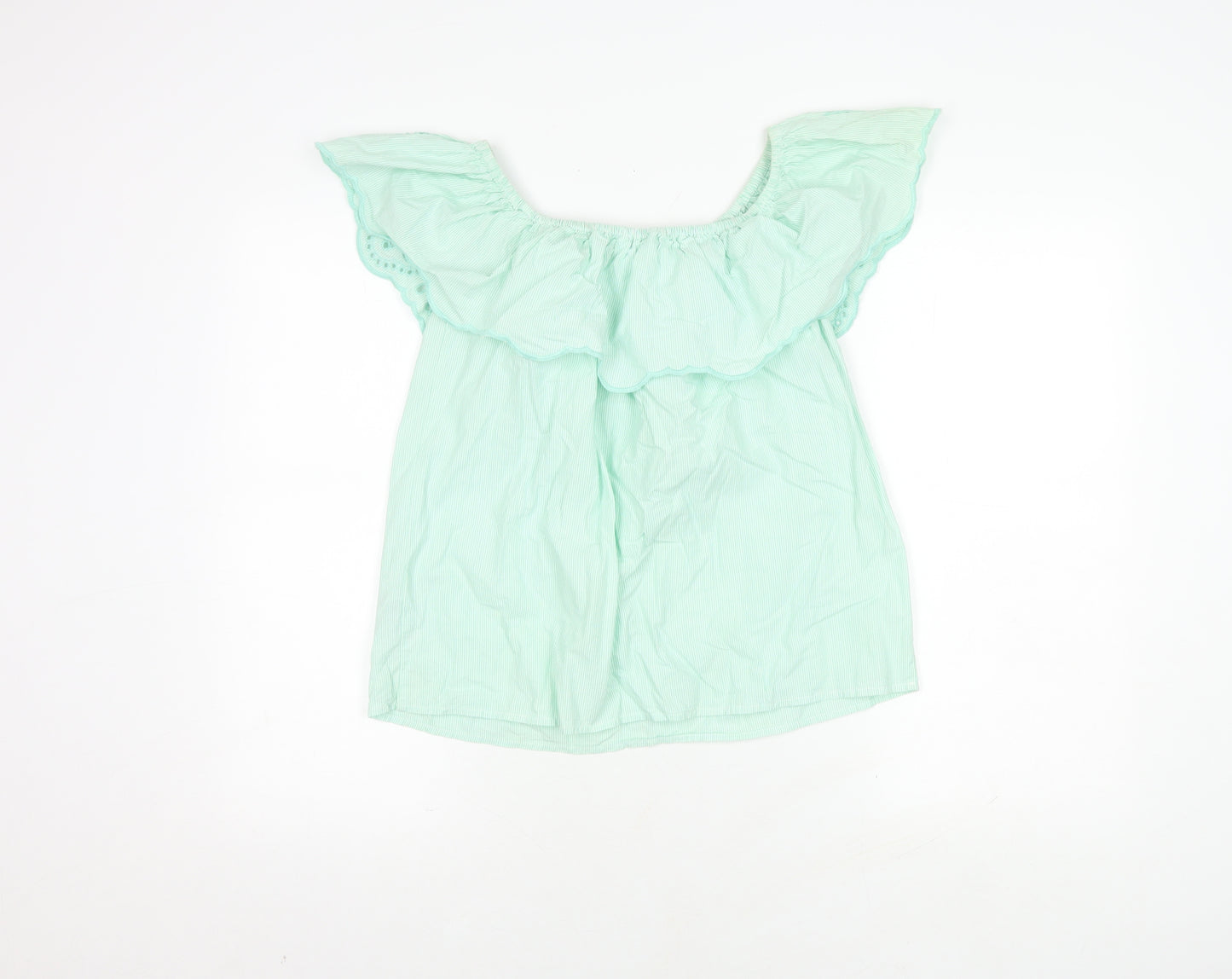 Red Herring Women's Green Off-Shoulder Top Size 10