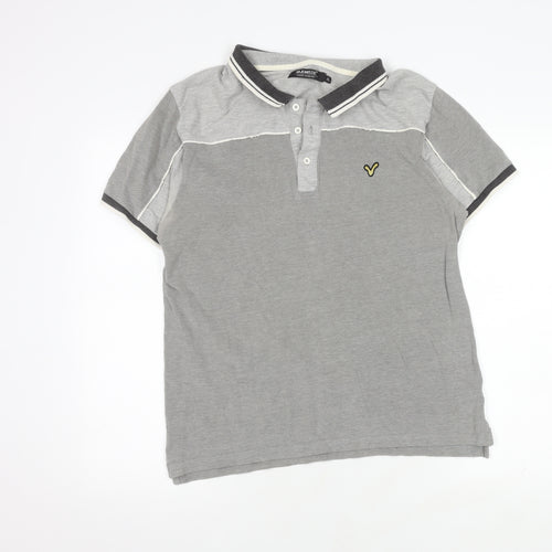 VOI Jeans Co. Men's Grey XL Polo Shirt with Logo Accents